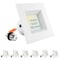 Luxrite 4 Inch Square LED Recessed Can Lights 5 CCT 2700K-5000K 14W (75W Equivalent) 950LM Dimmable 6-Pack LR23787-6PK - alternate 1